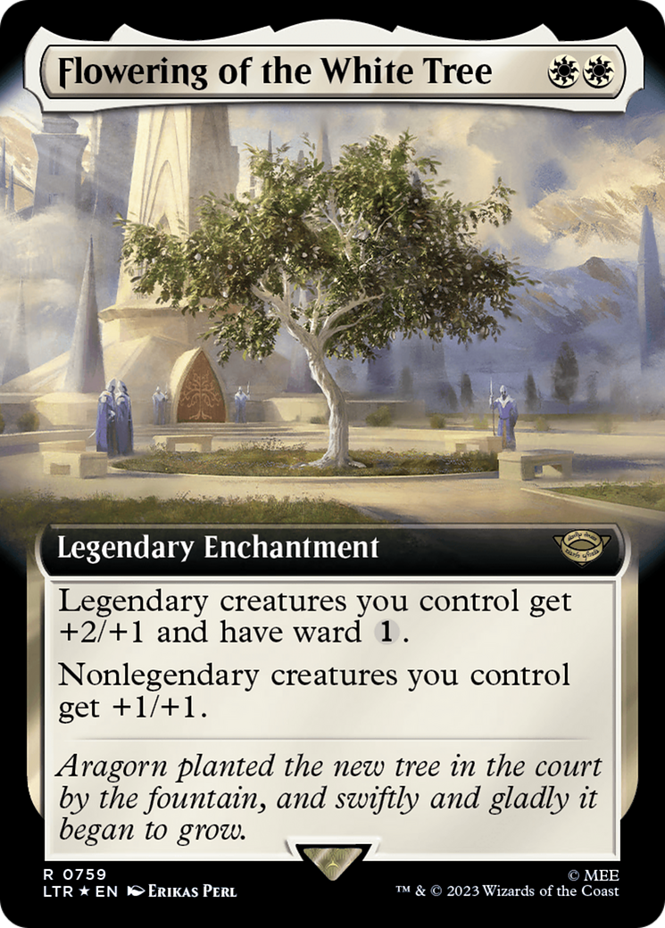 Flowering of the White Tree (Extended Art) (Surge Foil) [The Lord of the Rings: Tales of Middle-Earth] | Black Swamp Games