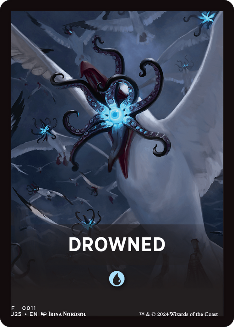 Drowned Theme Card [Foundations Jumpstart Front Cards] | Black Swamp Games