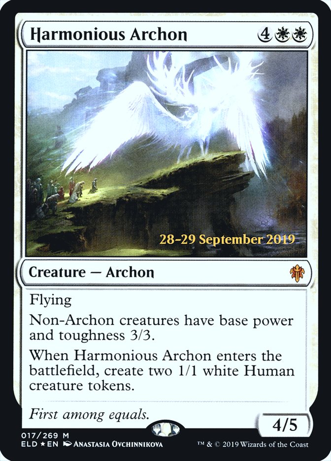 Harmonious Archon [Throne of Eldraine Prerelease Promos] | Black Swamp Games