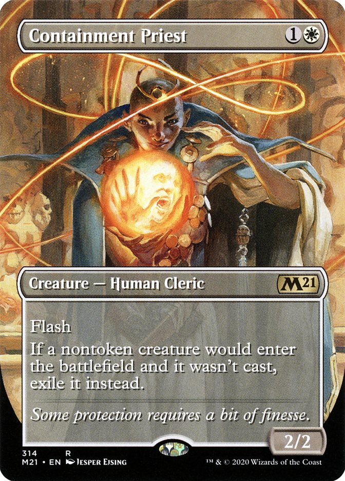 Containment Priest (Borderless Alternate Art) [Core Set 2021] | Black Swamp Games
