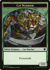 Cat // Cat Warrior Double-Sided Token [Commander 2017 Tokens] | Black Swamp Games