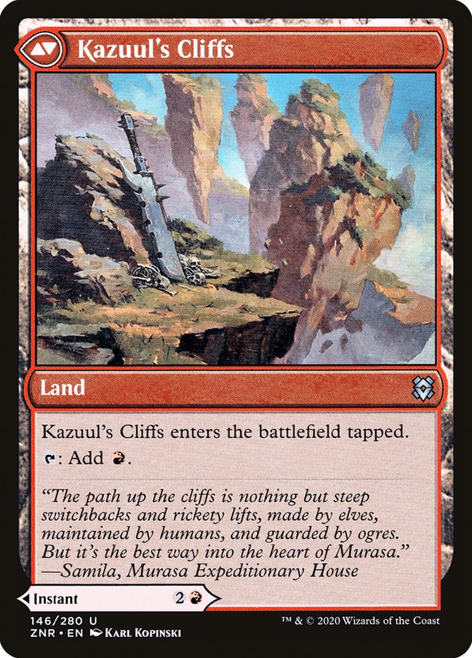 Kazuul's Fury // Kazuul's Cliffs [Zendikar Rising] | Black Swamp Games