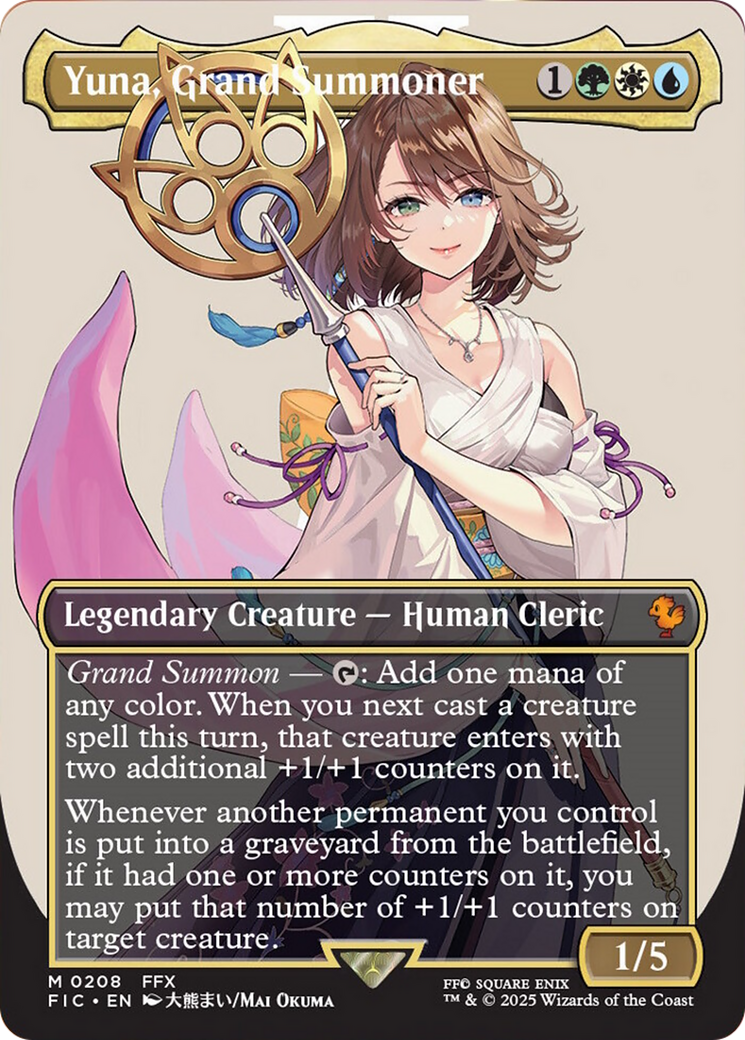 Yuna, Grand Summoner (Borderless) [FINAL FANTASY Commander] | Black Swamp Games