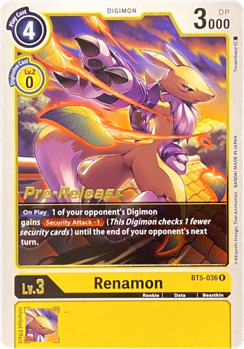 Renamon [BT5-036] [Battle of Omni Pre-Release Promos] | Black Swamp Games