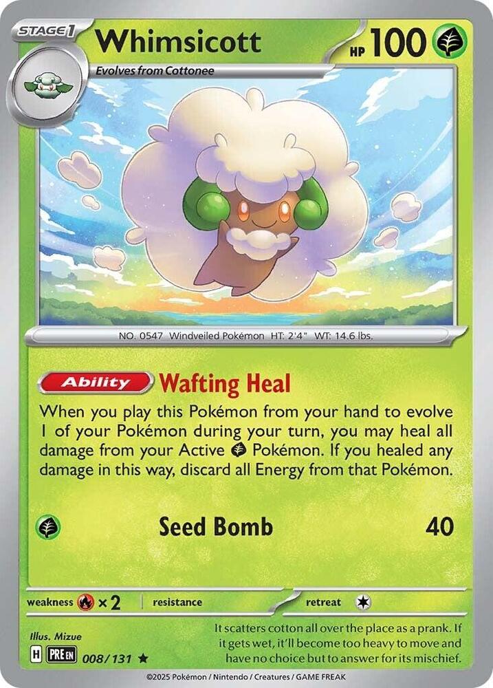 Whimsicott (008/131) [Scarlet & Violet: Prismatic Evolutions] | Black Swamp Games