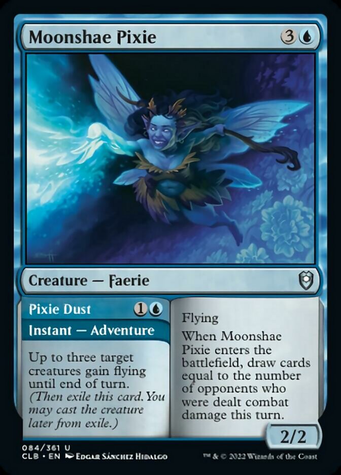 Moonshae Pixie // Pixie Dust [Commander Legends: Battle for Baldur's Gate] | Black Swamp Games