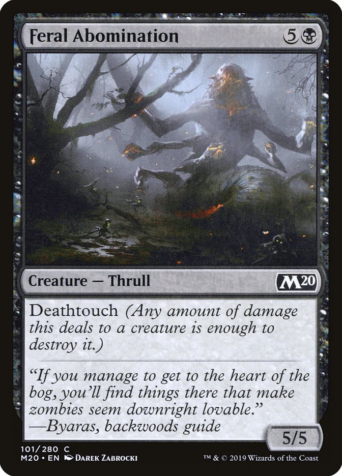 Feral Abomination [Core Set 2020] | Black Swamp Games