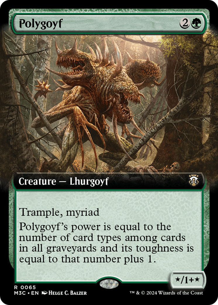 Polygoyf (Extended Art) [Modern Horizons 3 Commander] | Black Swamp Games