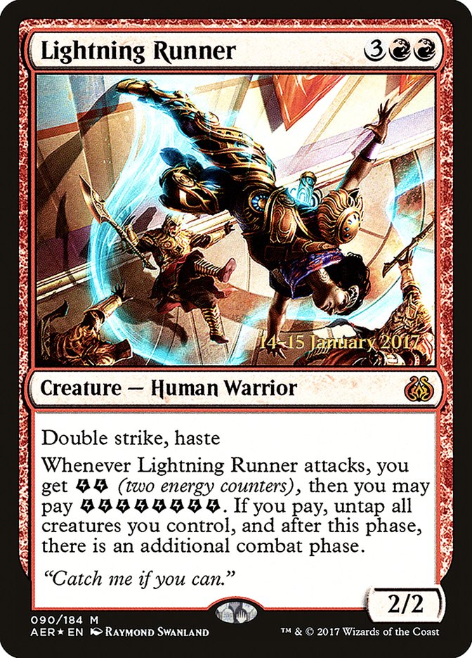 Lightning Runner [Aether Revolt Prerelease Promos] | Black Swamp Games