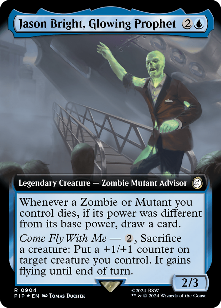 Jason Bright, Glowing Prophet (Extended Art) (Surge Foil) [Fallout] | Black Swamp Games