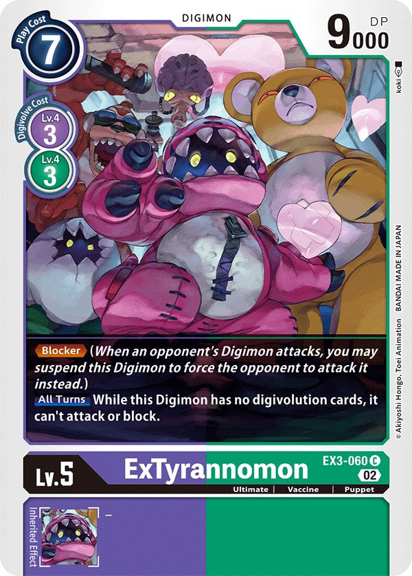 ExTyrannomon [EX3-060] [Draconic Roar] | Black Swamp Games