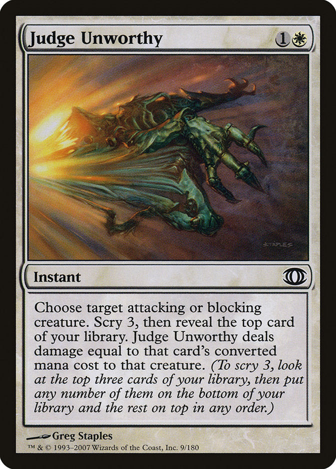 Judge Unworthy [Future Sight] | Black Swamp Games