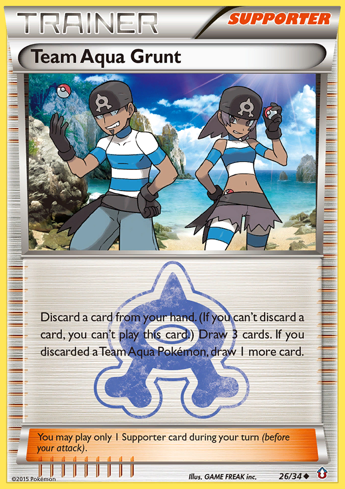 Team Aqua Grunt (26/34) [XY: Double Crisis] | Black Swamp Games