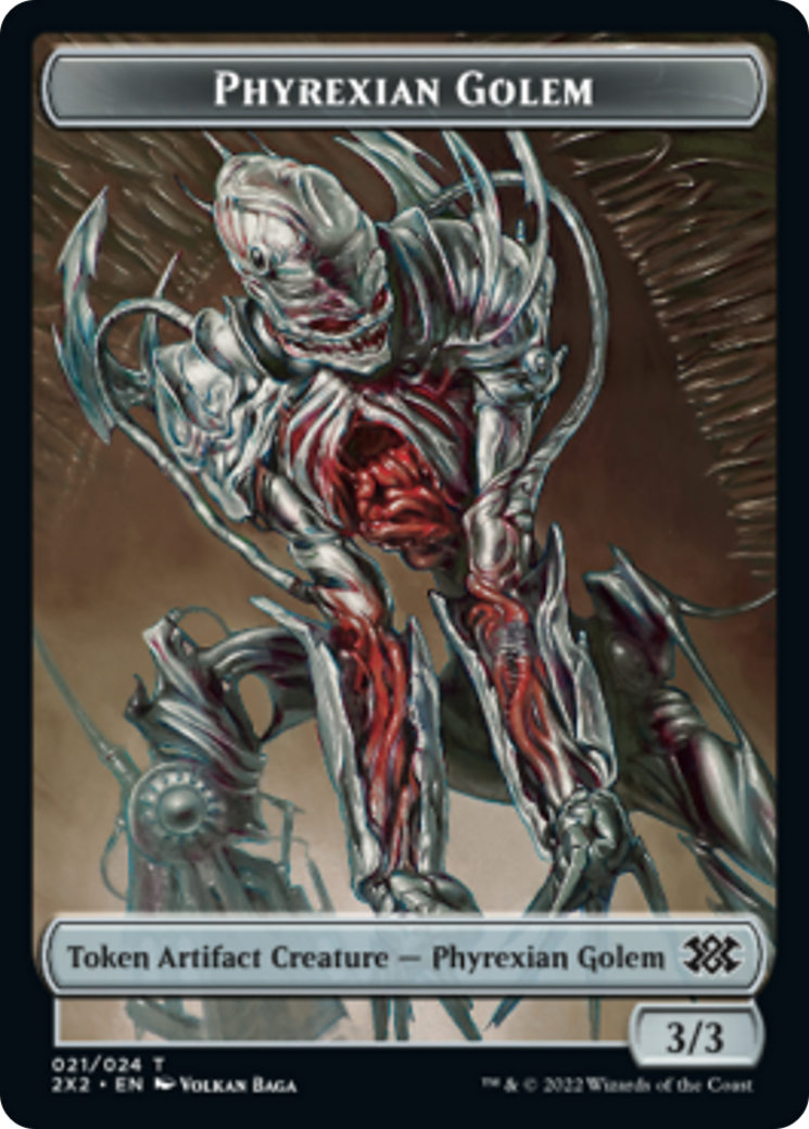 Zombie // Phyrexian Golem Double-Sided Token [Double Masters 2022 Tokens] | Black Swamp Games