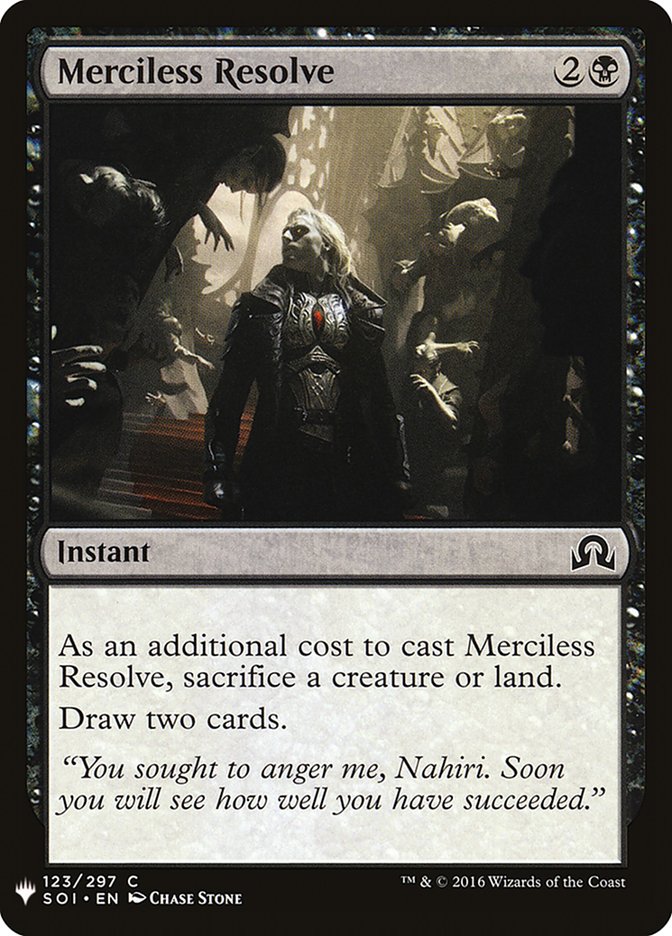Merciless Resolve [Mystery Booster] | Black Swamp Games