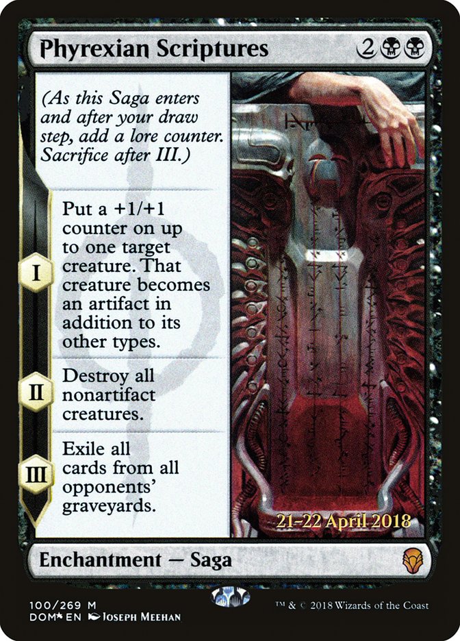 Phyrexian Scriptures [Dominaria Prerelease Promos] | Black Swamp Games