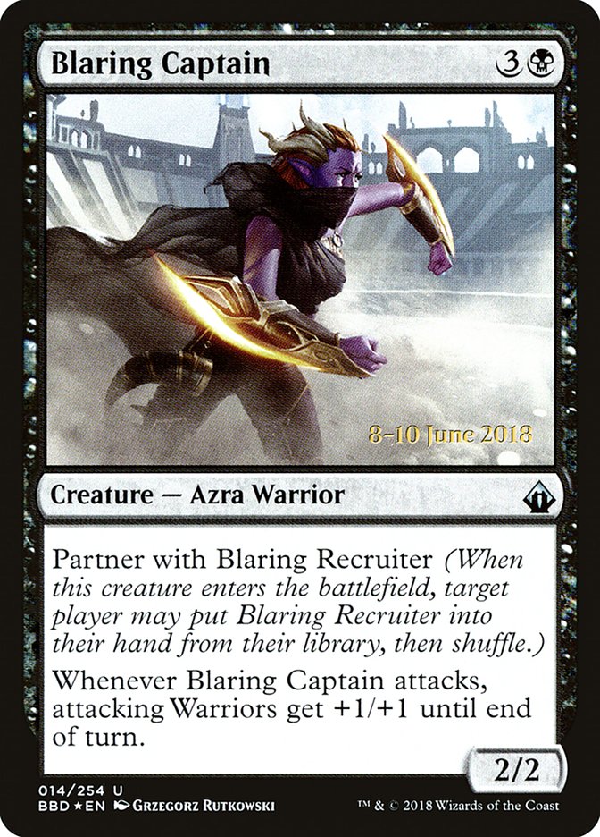 Blaring Captain (Prerelease) [Battlebond Prerelease Promos] | Black Swamp Games