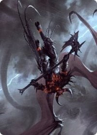 Burning-Rune Demon Art Card [Kaldheim Art Series] | Black Swamp Games