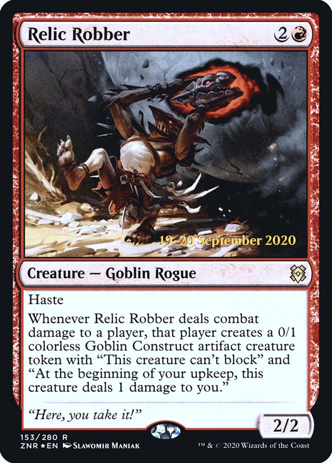 Relic Robber [Zendikar Rising Prerelease Promos] | Black Swamp Games