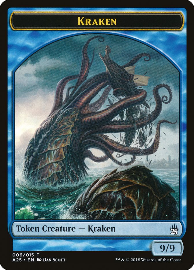 Fish // Kraken Double-Sided Token [Masters 25 Tokens] | Black Swamp Games