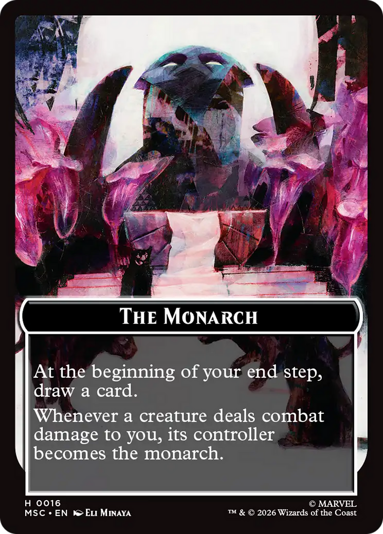 The Monarch (016) // Vibranium (031) Double-Sided Token (Surge Foil) [Marvel Super Heroes Commander Tokens] | Black Swamp Games