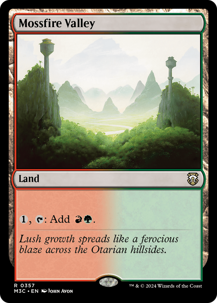 Mossfire Valley (Ripple Foil) [Modern Horizons 3 Commander] | Black Swamp Games