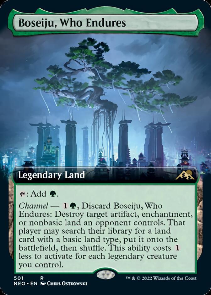 Boseiju, Who Endures (Extended Art) [Kamigawa: Neon Dynasty] | Black Swamp Games