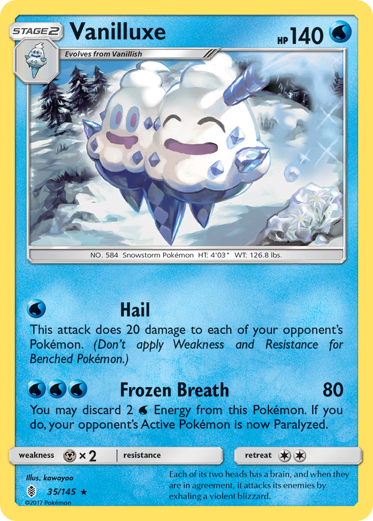 Vanilluxe (35/145) [Sun & Moon: Guardians Rising] | Black Swamp Games