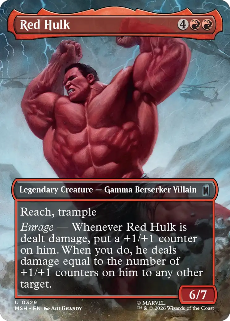 Red Hulk (Borderless) [Marvel Super Heroes] | Black Swamp Games