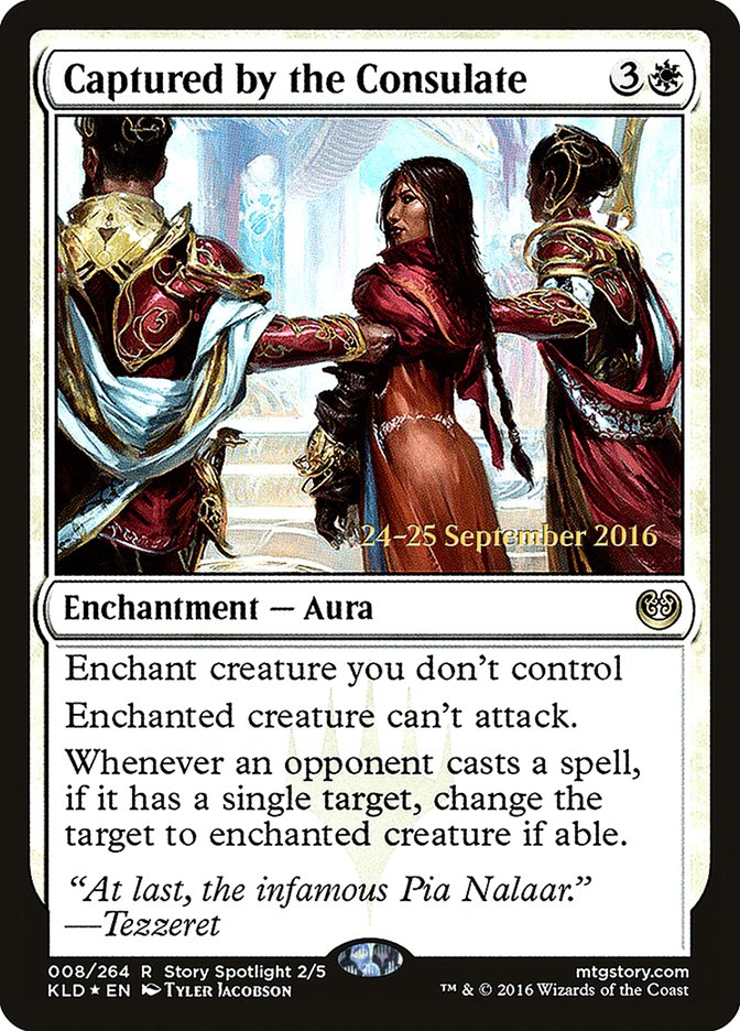 Captured by the Consulate [Kaladesh Prerelease Promos] | Black Swamp Games