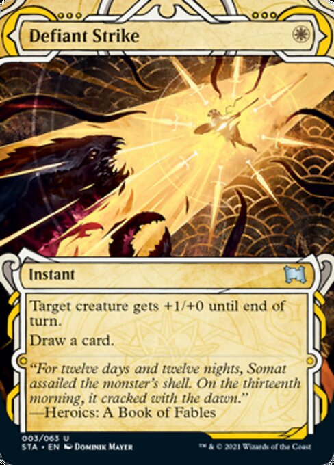 Defiant Strike (Foil Etched) [Strixhaven: Mystical Archive] | Black Swamp Games