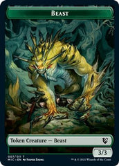 Beast (007) // Spider Double-Sided Token [Innistrad: Midnight Hunt Commander Tokens] | Black Swamp Games