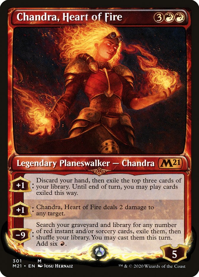 Chandra, Heart of Fire (Showcase) [Core Set 2021] | Black Swamp Games