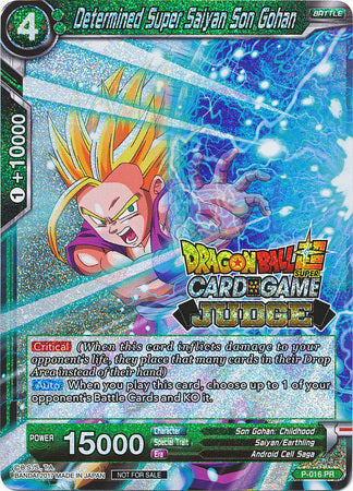 Determined Super Saiyan Son Gohan (P-016) [Judge Promotion Cards] | Black Swamp Games