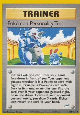 Pokemon Personality Test (102/105) [Neo Destiny Unlimited] | Black Swamp Games