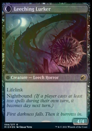 Curse of Leeches // Leeching Lurker [Innistrad: Midnight Hunt Prerelease Promos] | Black Swamp Games