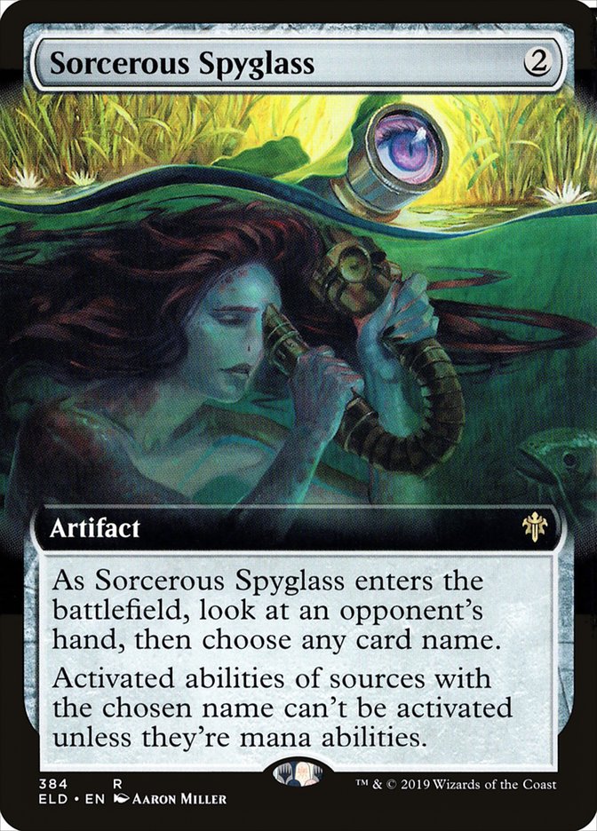 Sorcerous Spyglass (Extended Art) [Throne of Eldraine] | Black Swamp Games