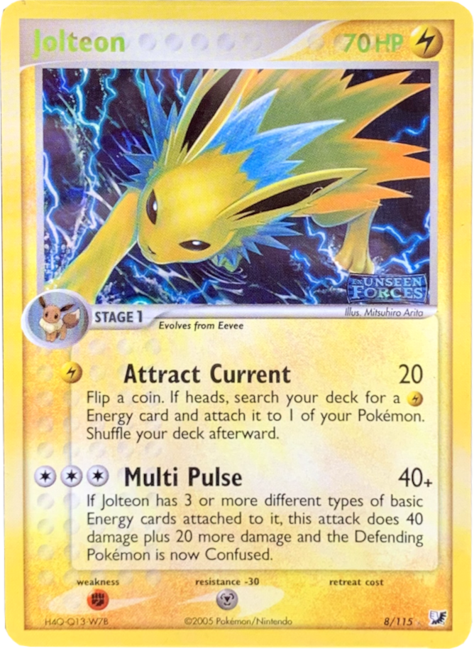 Jolteon (8/115) (Stamped) [EX: Unseen Forces] | Black Swamp Games