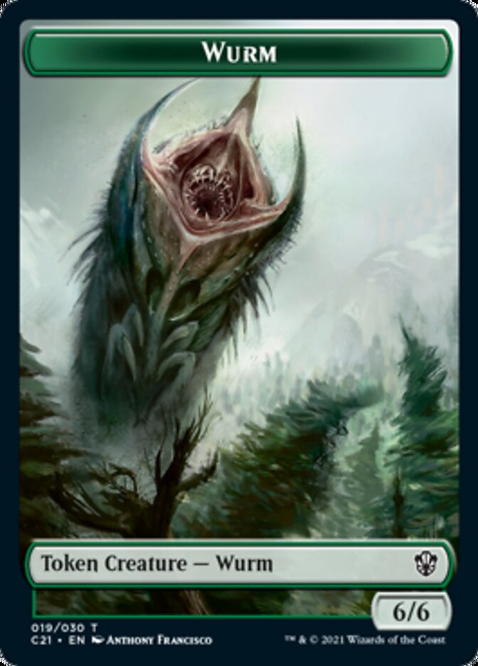 Wurm // Kraken Double-Sided Token [Commander 2021 Tokens] | Black Swamp Games