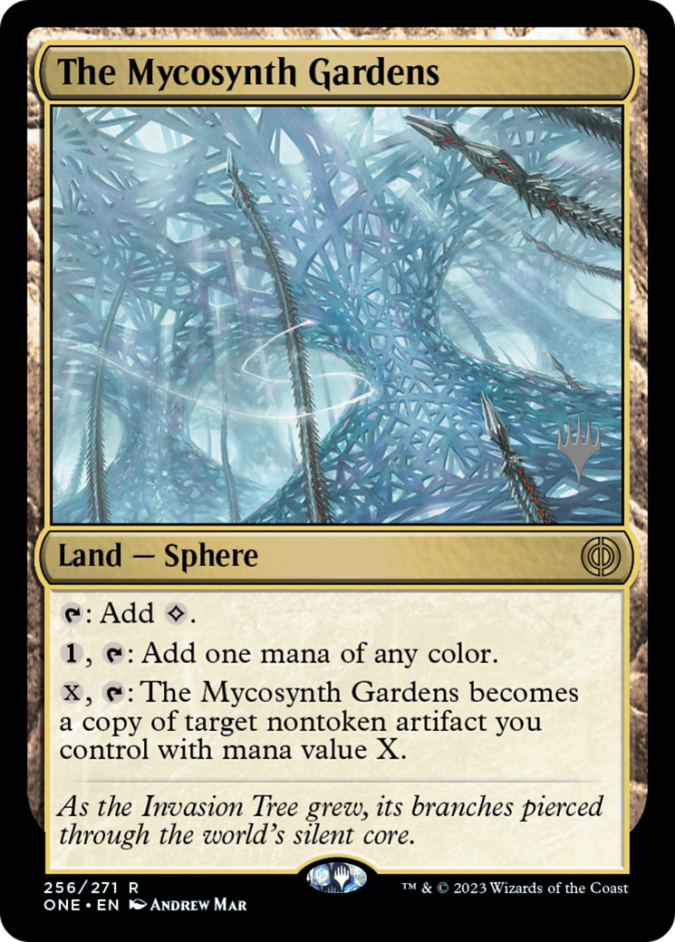 The Mycosynth Gardens (Promo Pack) [Phyrexia: All Will Be One Promos] | Black Swamp Games