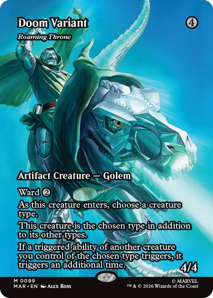 Doom Variant - Roaming Throne (Borderless) [Marvel Universe: Eternal-Legal] | Black Swamp Games