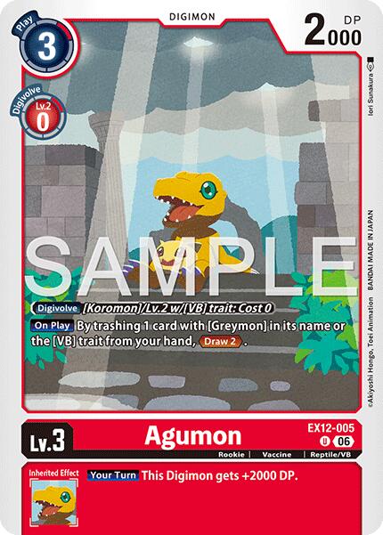 Agumon [EX12-005] [Digital World Shambala] | Black Swamp Games