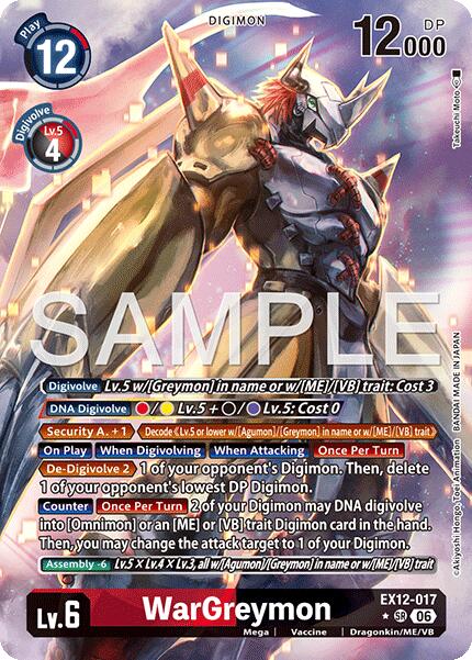 WarGreymon [EX12-017] (Alternate Art) [Digital World Shambala] | Black Swamp Games