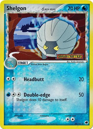 Shelgon (38/101) (Delta Species) (Stamped) [EX: Dragon Frontiers] | Black Swamp Games