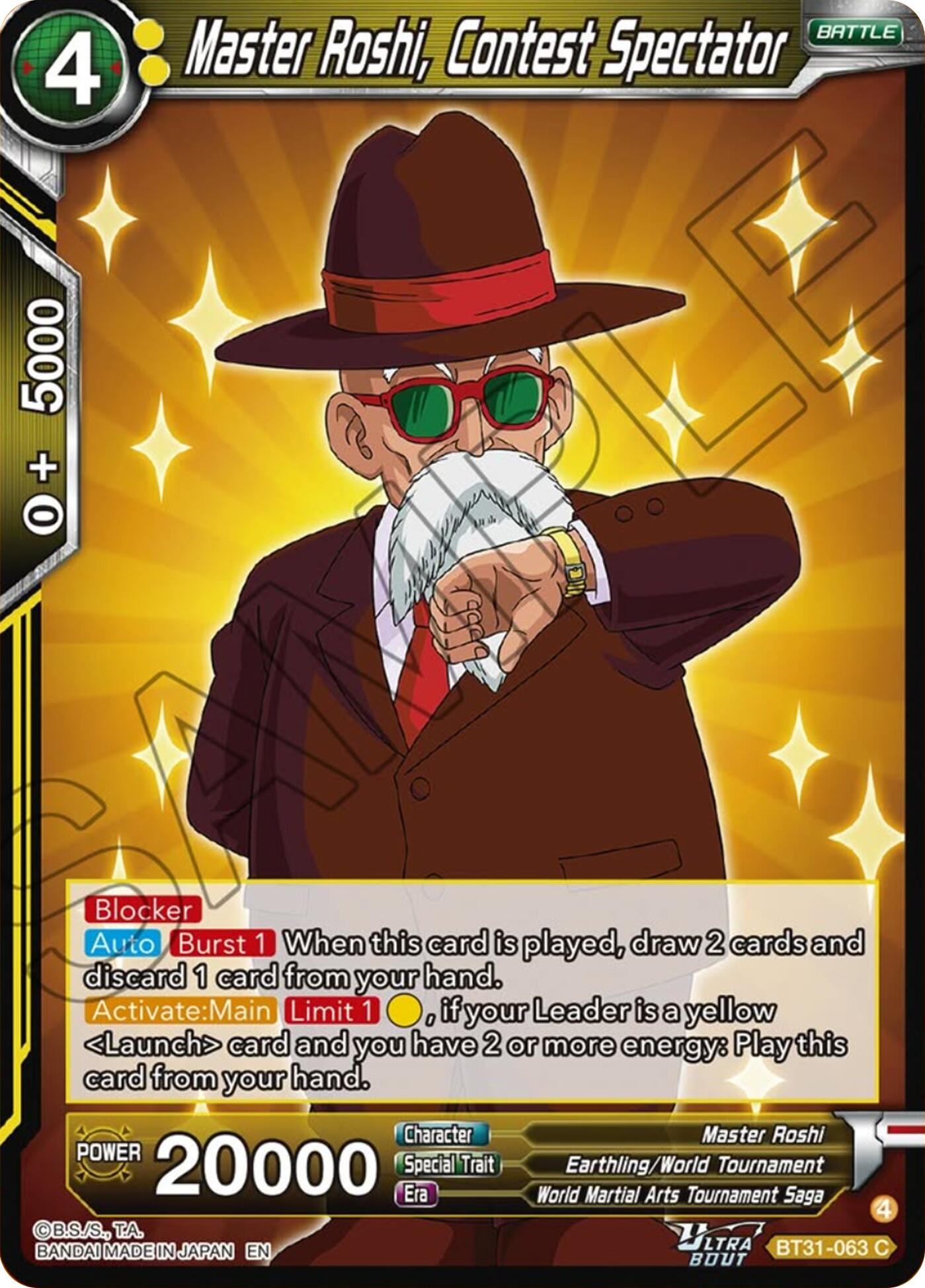 Master Roshi, Contest Spectator (BT31-063) [Impact Beyond Dimensions] | Black Swamp Games