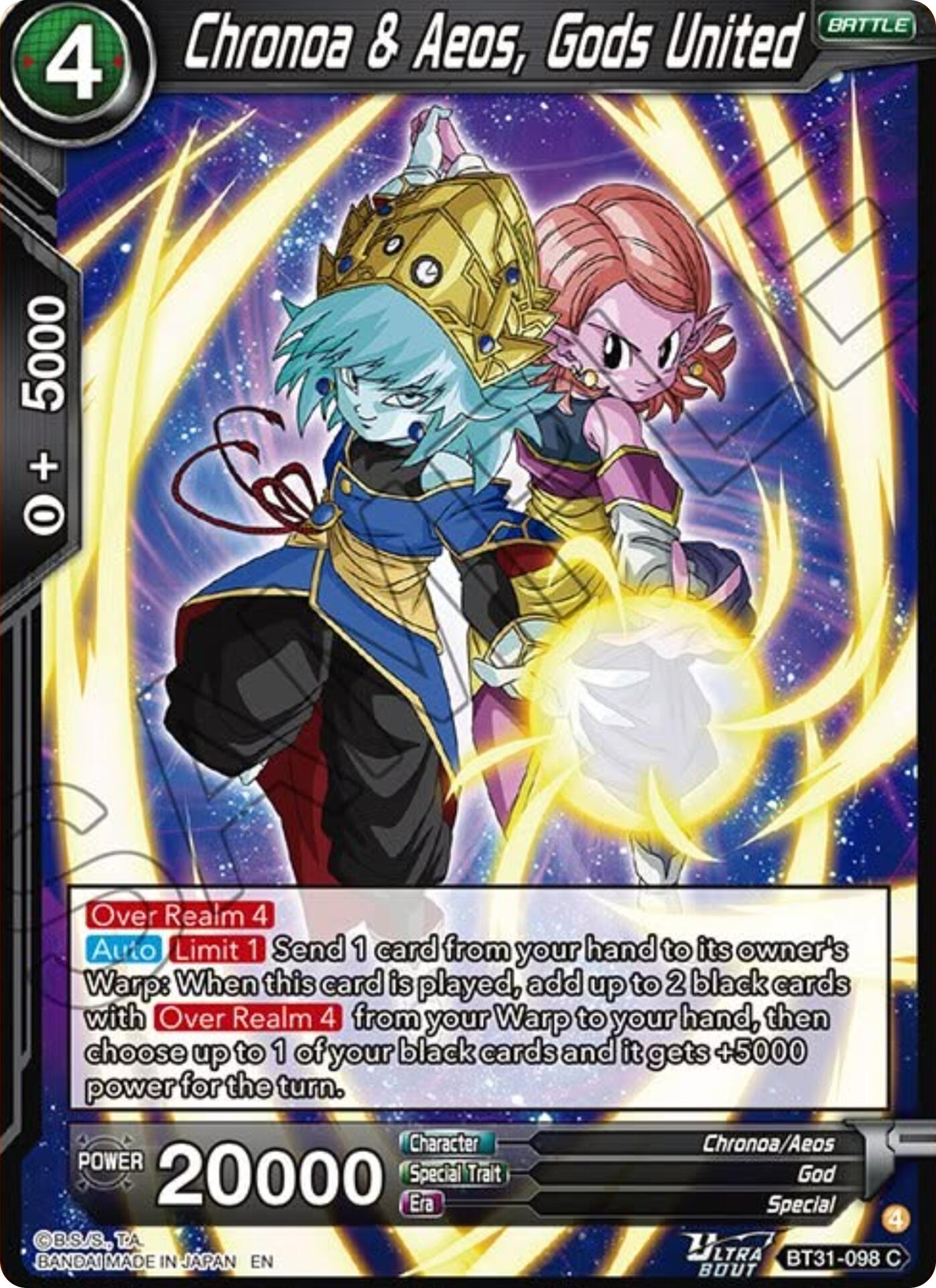 Chronoa & Aeos, Gods United (BT31-098) [Impact Beyond Dimensions] | Black Swamp Games