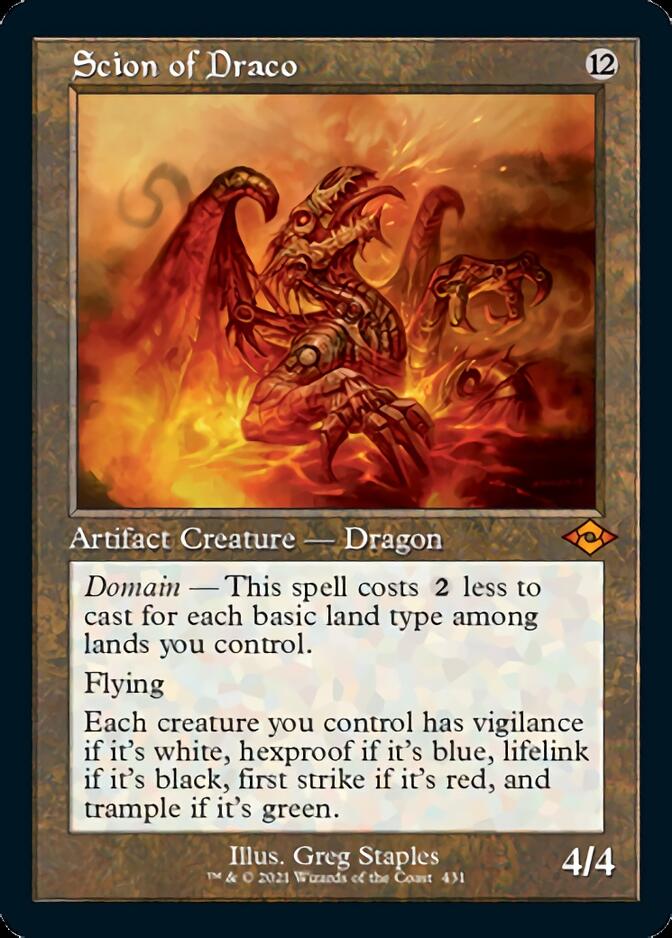 Scion of Draco (Retro Foil Etched) [Modern Horizons 2] | Black Swamp Games