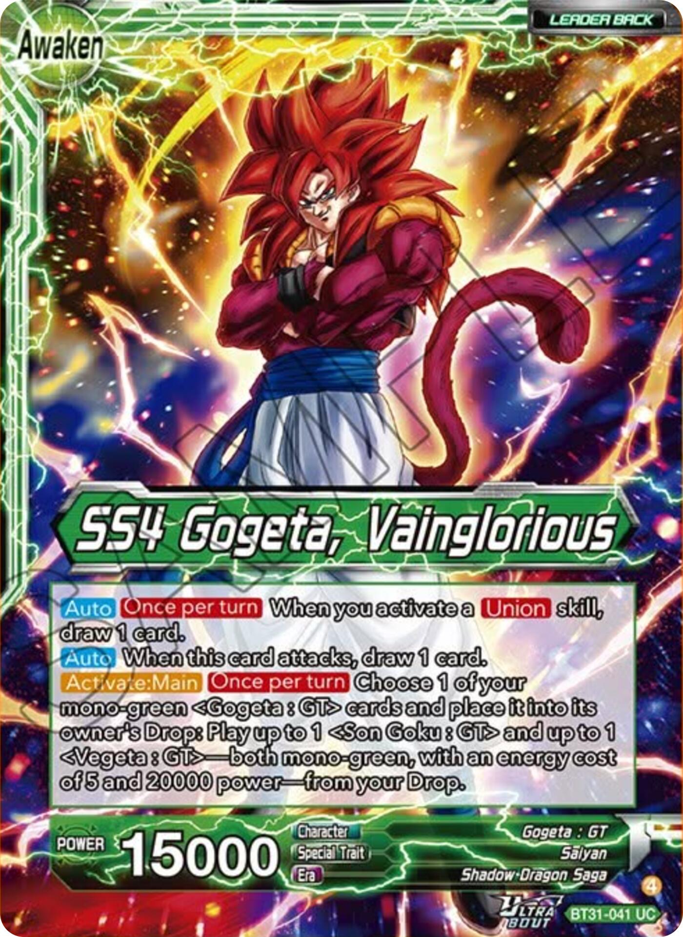 SS4 Son Goku & SS4 Vegeta // SS4 Gogeta, Vainglorious (BT31-041) [Impact Beyond Dimensions] | Black Swamp Games