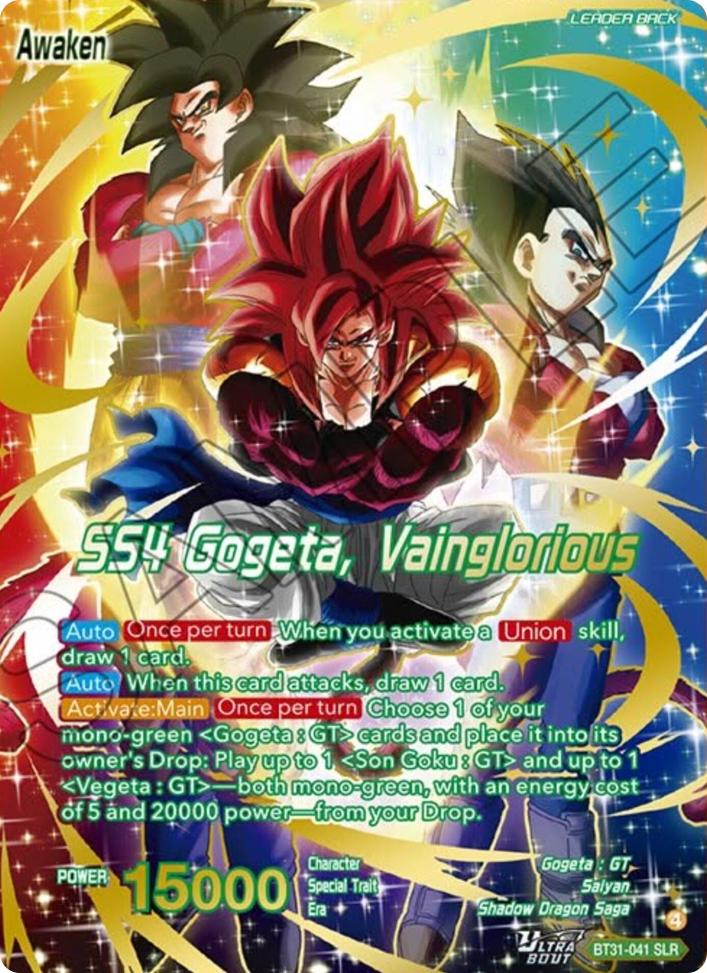 SS4 Son Goku & SS4 Vegeta // SS4 Gogeta, Vainglorious (SLR) (BT31-041) [Impact Beyond Dimensions] | Black Swamp Games