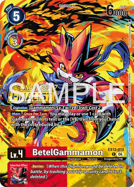 BetelGammamon [EX12-013] (Regionals 26-27 Season 2 Finalist) [Digital World Shambala] | Black Swamp Games